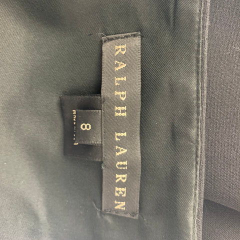 RALPH LAUREN Black Label Size 8 Black Wool Pencil Skirt