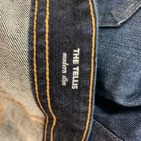 ADRIANO GOLDSCHMIED Size 33 Blue Cotton / Polyurethane Slim Jeans