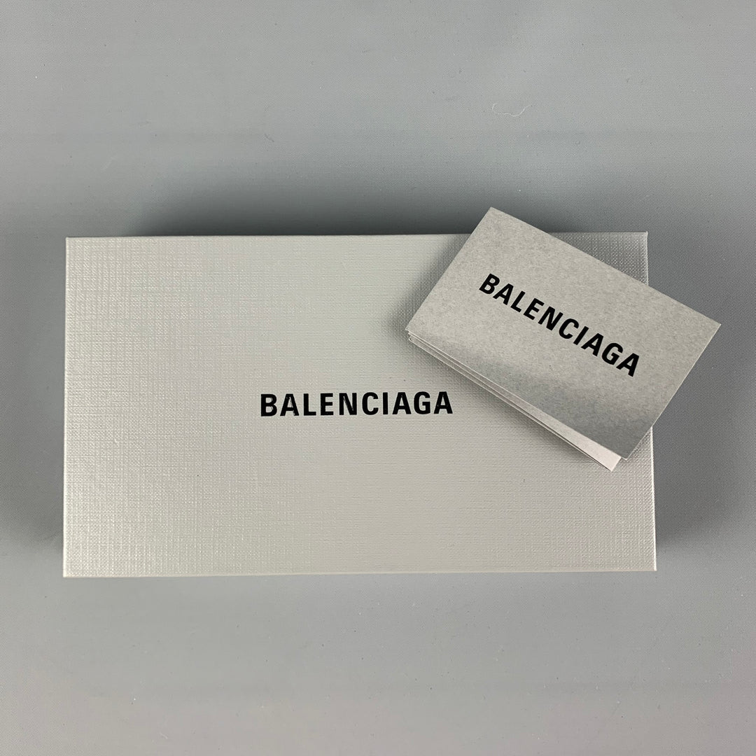 BALENCIAGA Silver Gliter Credit Card Holder Wallet