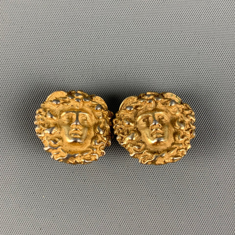 Boucles d'oreilles Medusa à clips en métal VINTAGE