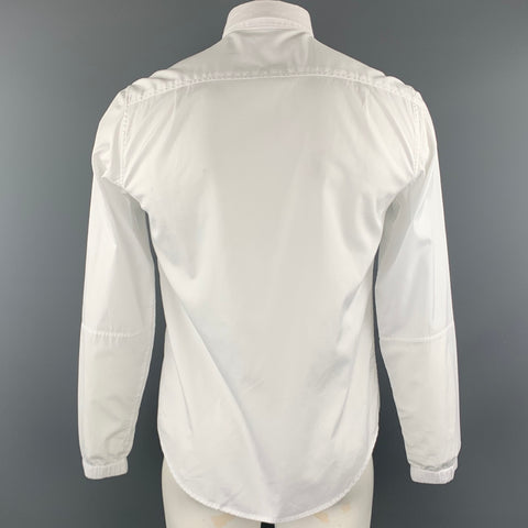 PUBLIC SCHOOL Size L White Cotton Hidden Buttons Long Sleeve Shirt