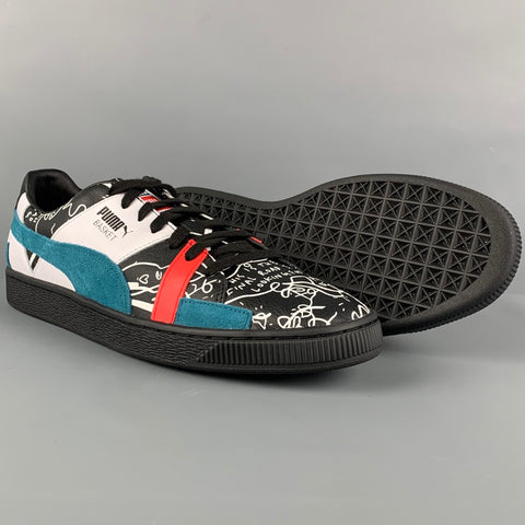 PUMA x Shantell Martin Taille 12 Baskets en cuir blanc noir