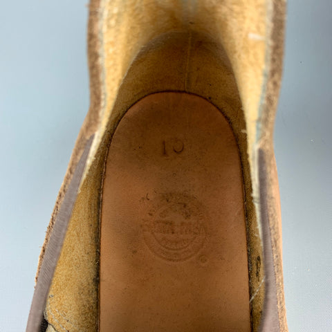 SANTA ROSA Taille 10 Bottes à enfiler en cuir caramel