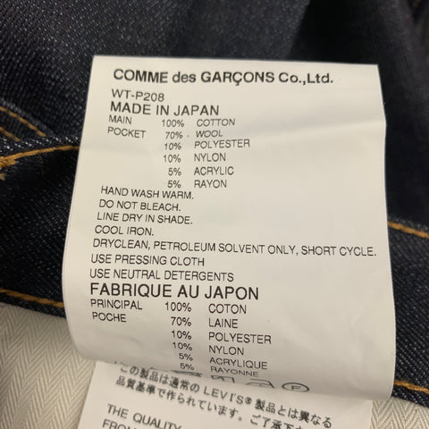 JUNYA WATANABE x LEVI'S Size L Indigo Patchwork Cotton Blend Large Pockets Jeans