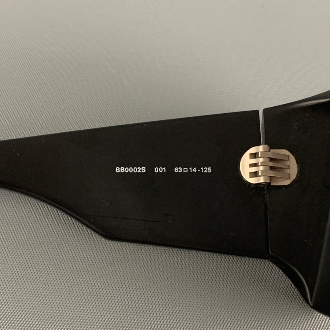 BALENCIAGA Black Acetate Square Sunglasses