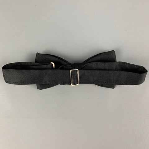 Nœud papillon uni noir VINTAGE