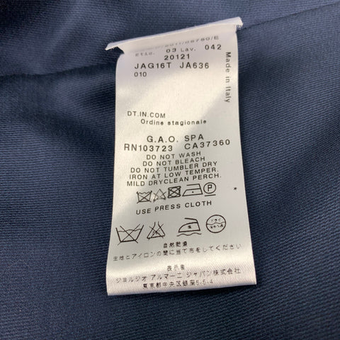 GIORGIO ARMANI Chaqueta con cuello chal en mezcla de acetato jacquard azul y gris talla 2