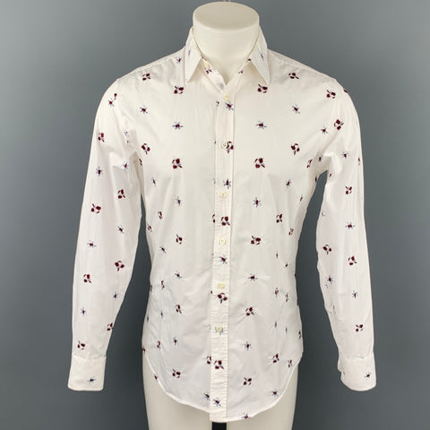LIBERTY OF LONDON Size S White Embroidery Cotton Button Up Long Sleeve Shirt