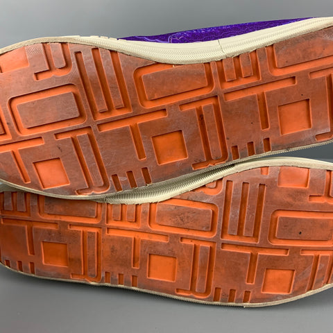 ETRO Size 12 Green Purple Paisley Fabric Sneakers