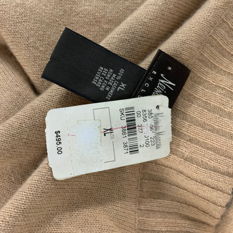 NEIMAN MARCUS  Size XL Black Knitted Cashmere Zip Up Khaki Jacket