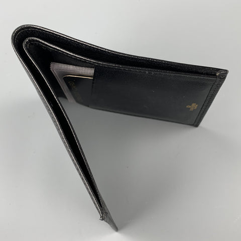 DON LOPER Black Leather Bi-Fold Wallet