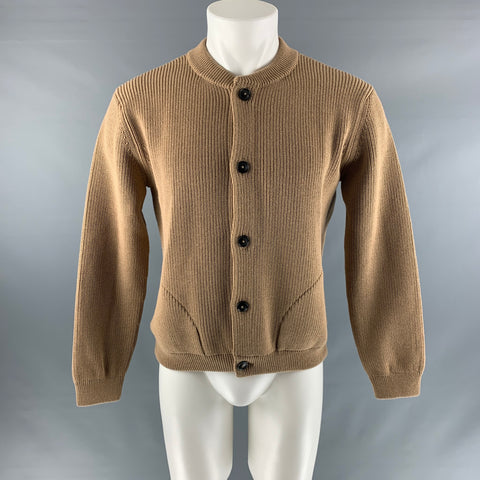 ANDERSEN-ANDERSEN Size M Camel Merino Wool Cardigan