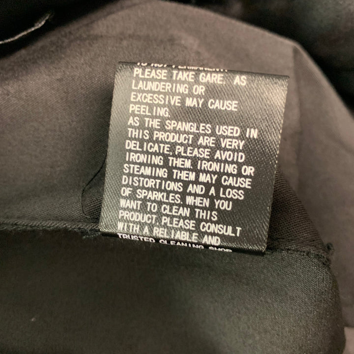 UNDERCOVER Size 30 Black Applique Wool Blend Apron Dress Pants