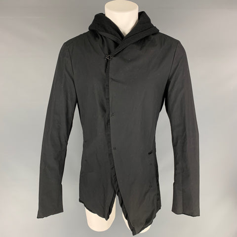 LOST & FOUND Chest Size M Size M Black Cotton Hooded Jacket