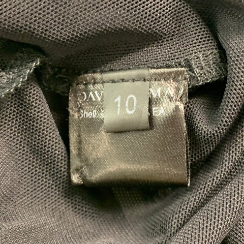 DAVID KOMA Talla 10 Pantalones cortos transparentes de poliéster y elastano negros