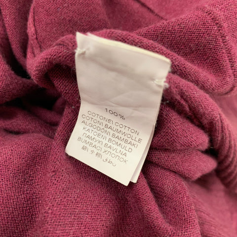 BRUNELLO CUCINELLI Size S Burgundy Cotton Buttoned Vest