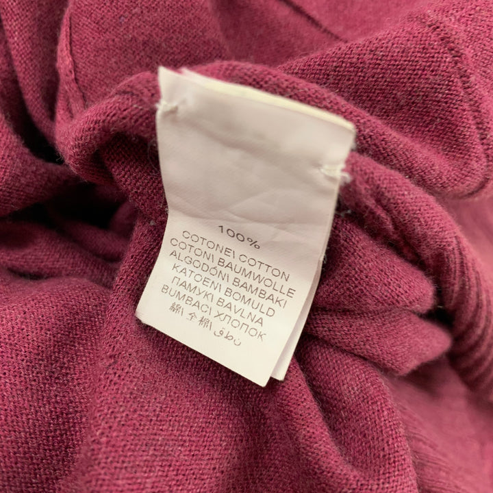 BRUNELLO CUCINELLI Taille S Gilet boutonné en coton bordeaux