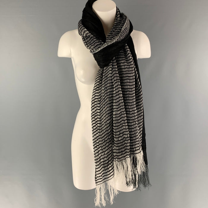 YOHJI YAMAMOTO +  NOIR Black White Mixed Pattern Wool Blend
