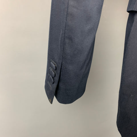 BURBERRY Tuxedo Size 36 Navy Cotton Peak Lapel Sport Coat
