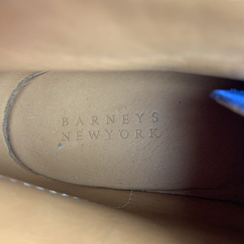 BARNEY'S NEW YORK Size 8 Royal Blue Desert Lace Up Boots