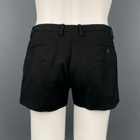 GUCCI Size 32 Black Cotton Zip Fly Shorts