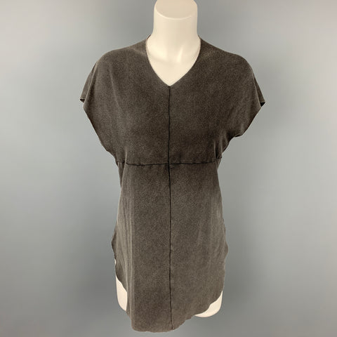 LOST &amp; FOUND Taille S T-shirt en coton vieilli gris