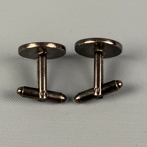 JUST CAVALLI Black Silver Cuff Links