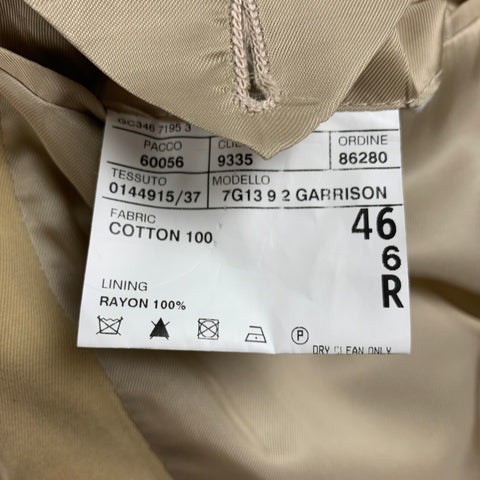 POLO by RALPH LAUREN Size 46 Beige Cotton Notch Lapel Suit