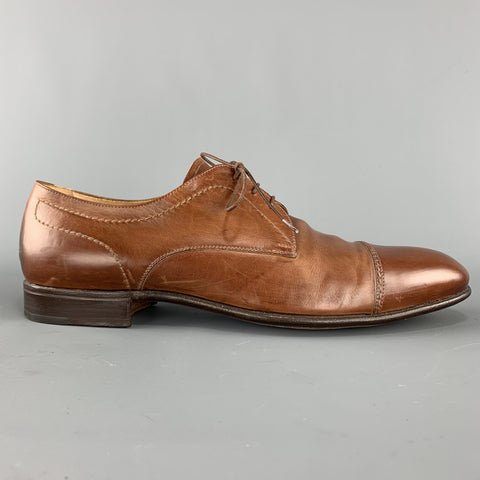 GRAVATI by ARTHUR BEREN Size 11 Tan Leather Cap Toe Lace Up