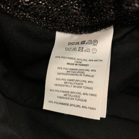 DRIES VAN NOTEN Size M Black Metallic Polyamide Metal Casual Pants