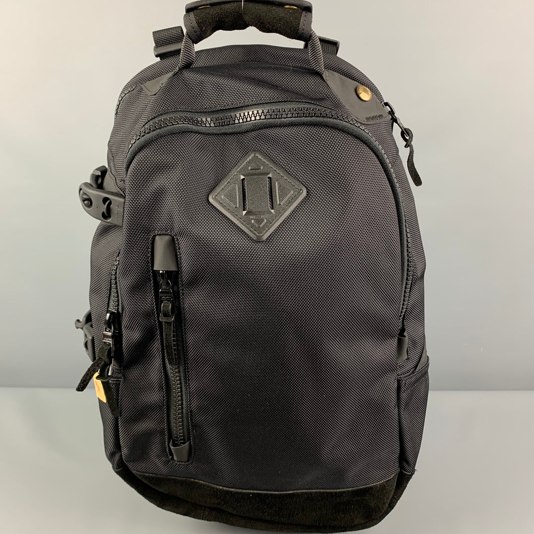 VISVIM Black Mixed Materials Suede Trim Nylon Ballistic 20L Backpack