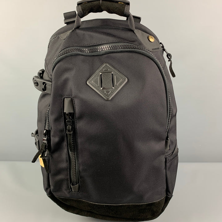 VISVIM Black Mixed Materials Suede Trim Nylon Ballistic 20L Backpack
