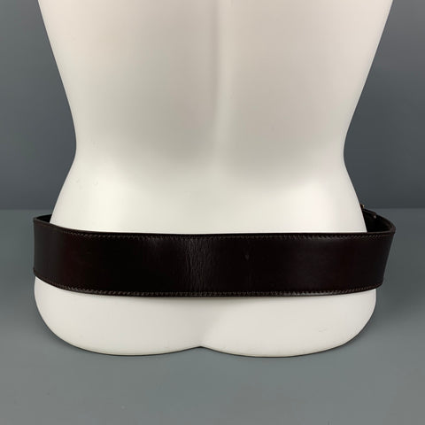 YVES SAINT LAURENT Waist Size M Brown Leather Belt