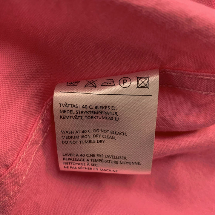 Camisa de manga larga con botones a presión de viscosa y algodón liso rosa talla M de ACNE