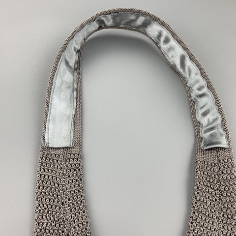 CHARVET Cravate en tricot texturé en soie grise