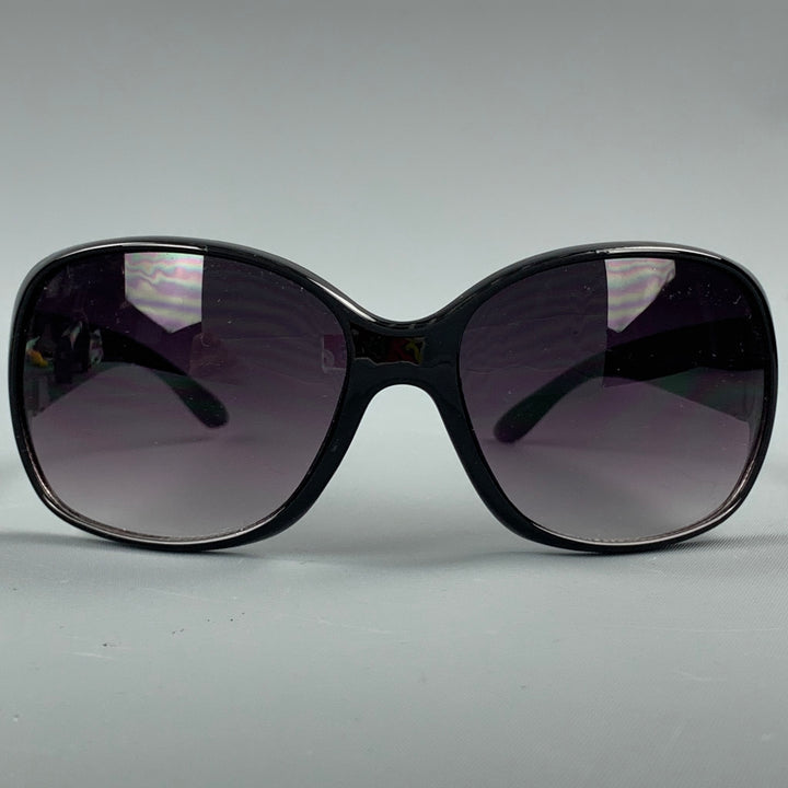 OSCAR DE LA RENTA Grey Textured Acetate Sunglasses