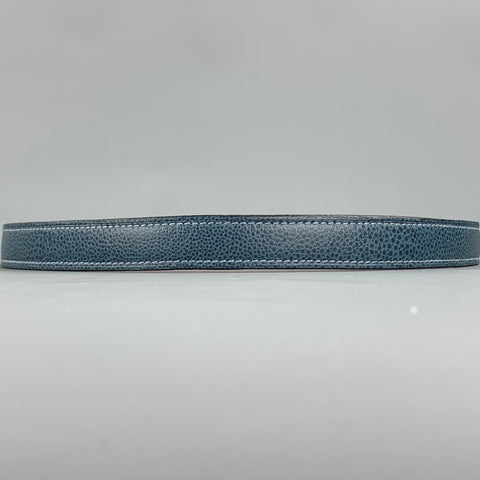 ROBIN KAHN Reversible Size 32 Blue & Orange Leather Sterling Silver Belt