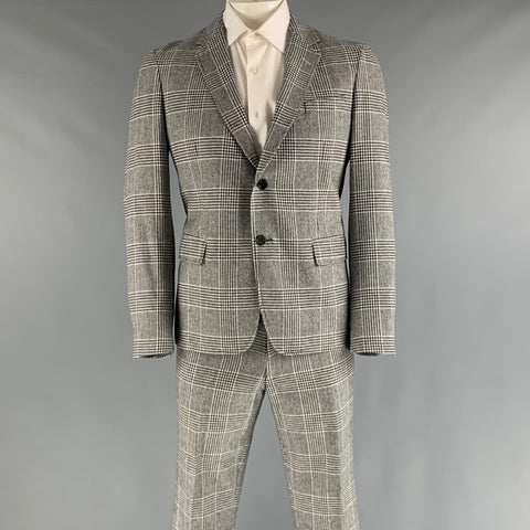 GANT Size 42 Black White Glenplaid Wool Blend Single breasted 36 29 Suit