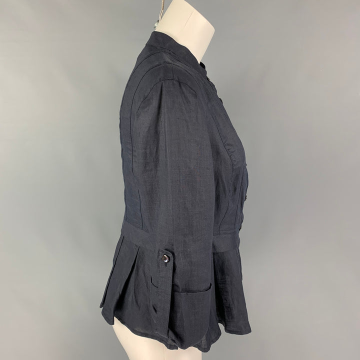 ARMANI COLLEZIONI Taille 6 Haut décontracté en viscose marine