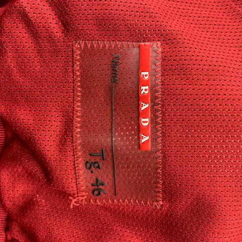 PRADA Talla 36 Chaqueta cortavientos de poliéster roja
