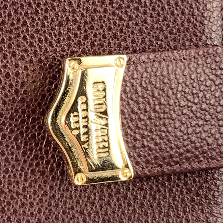 GOLDPFEIL Burgundy Leather Book Cover Case