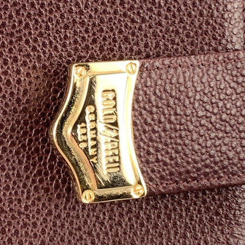 GOLDPFEIL Burgundy Leather Book Cover Case