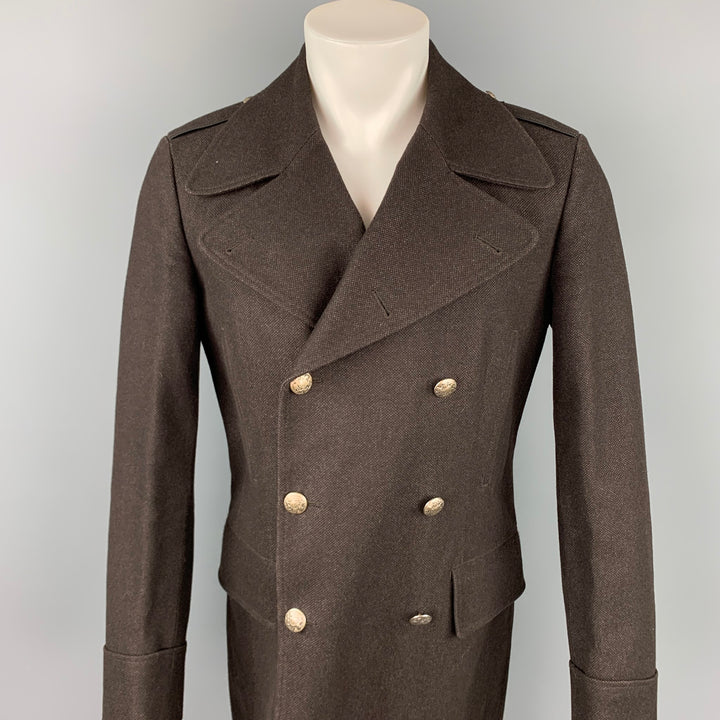 CP COMPANY Size 40 Brown Flax / Wool Double Breasted Coat