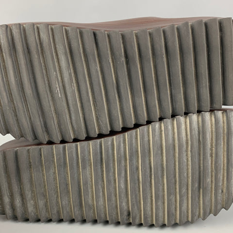 OFFICINE CREATIVE Sandales à glissière en cuir marron taille 9