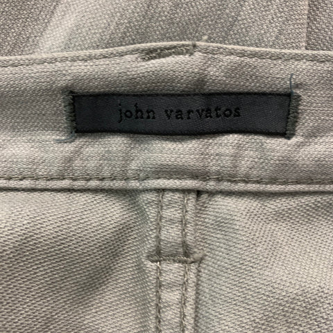 JOHN VARVATOS Taille 32 Jean gris clair en coton élasthanne