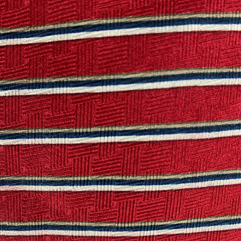 SAVILE ROW Red Stripe Silk Tie