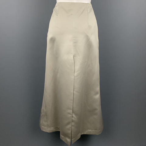 VERA WANG Taille 12 Jupe trapèze en polyester satiné champagne