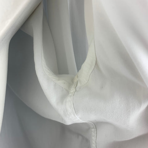 ARMANI COLLEZIONI Size L White Cotton Tuxedo Long Sleeve Shirt
