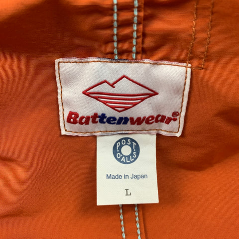 POST O'ALLS x BATTENWEAR Size L Orange Cotton Nylon Hooded Jacket