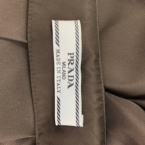 PRADA Size 2 Black Polyamide Pleated Re-Nylon Mini Skirt